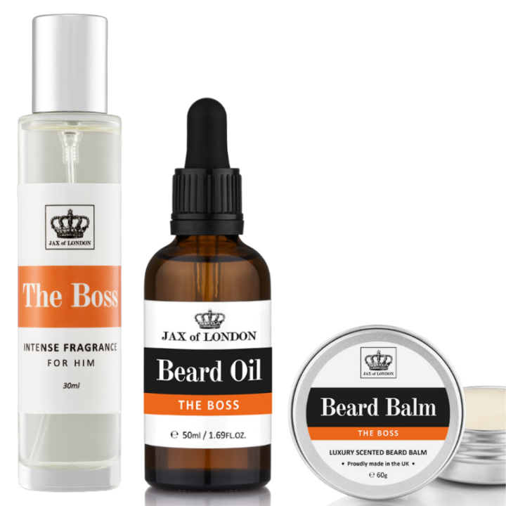 Jax of London The Boss Beard Oil balm and EDP Gift Set