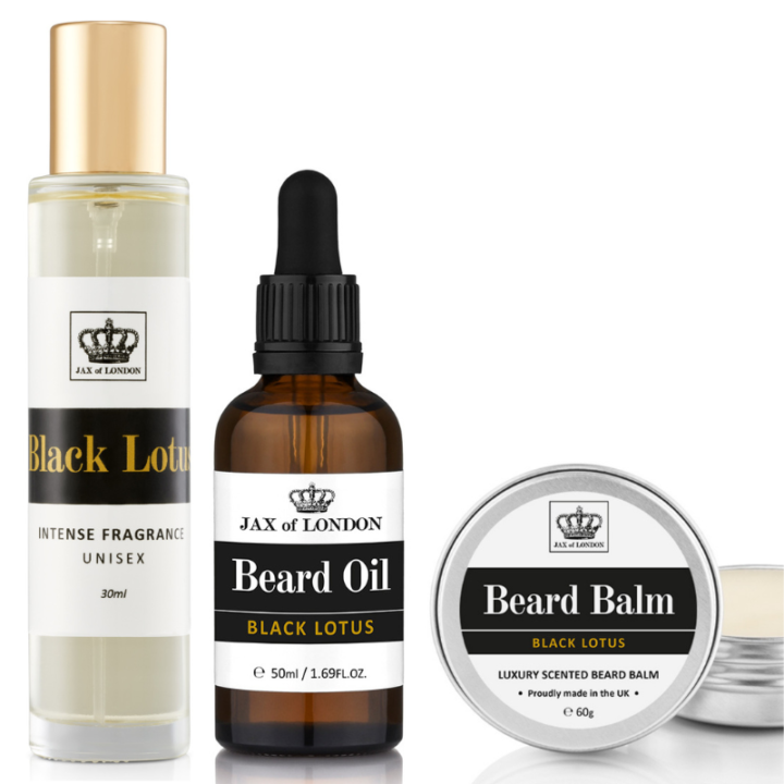 Jax of London Black Lotus Beard Oil balm and EDP Gift Set