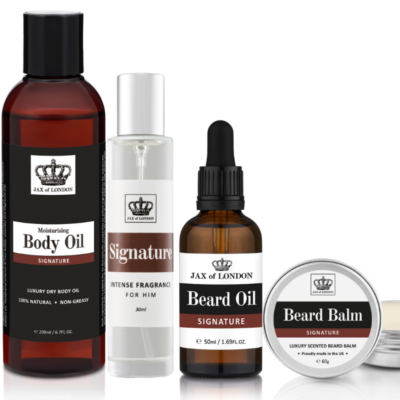 Signature-Body-Oil-beard-oil-balm-and-edp GIft Set